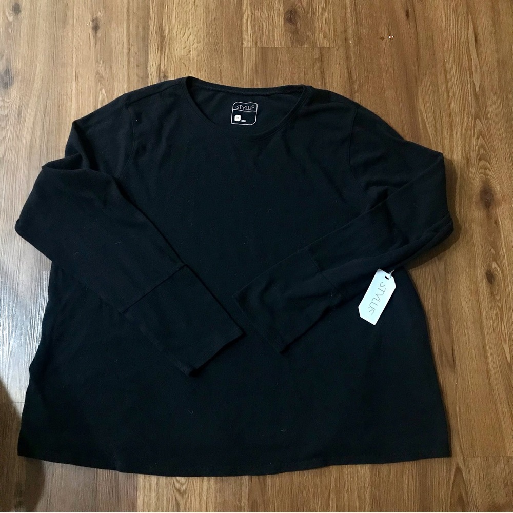[Plus Size] Stylus Women Black Long Sleeve Top size 2X